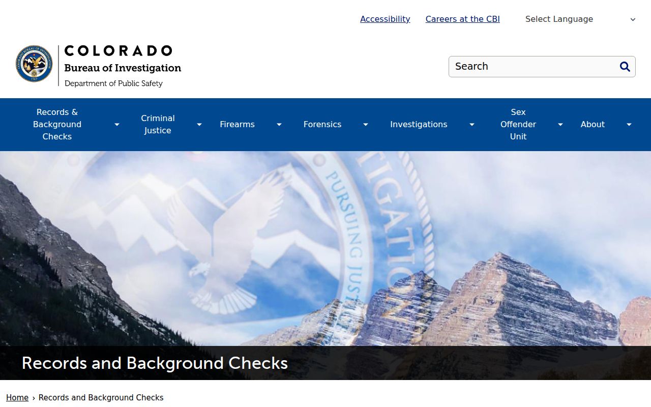 Colorado Bureau of Investigation records and background checks hub